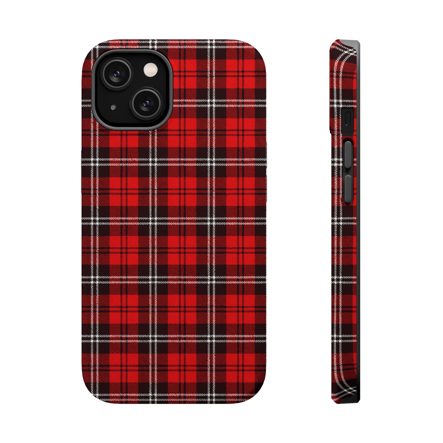 Red Tartan Plaid Impact-Resistant iPhone Case | MagSafe compatibility  Shamo's iPhone 14 / Matte