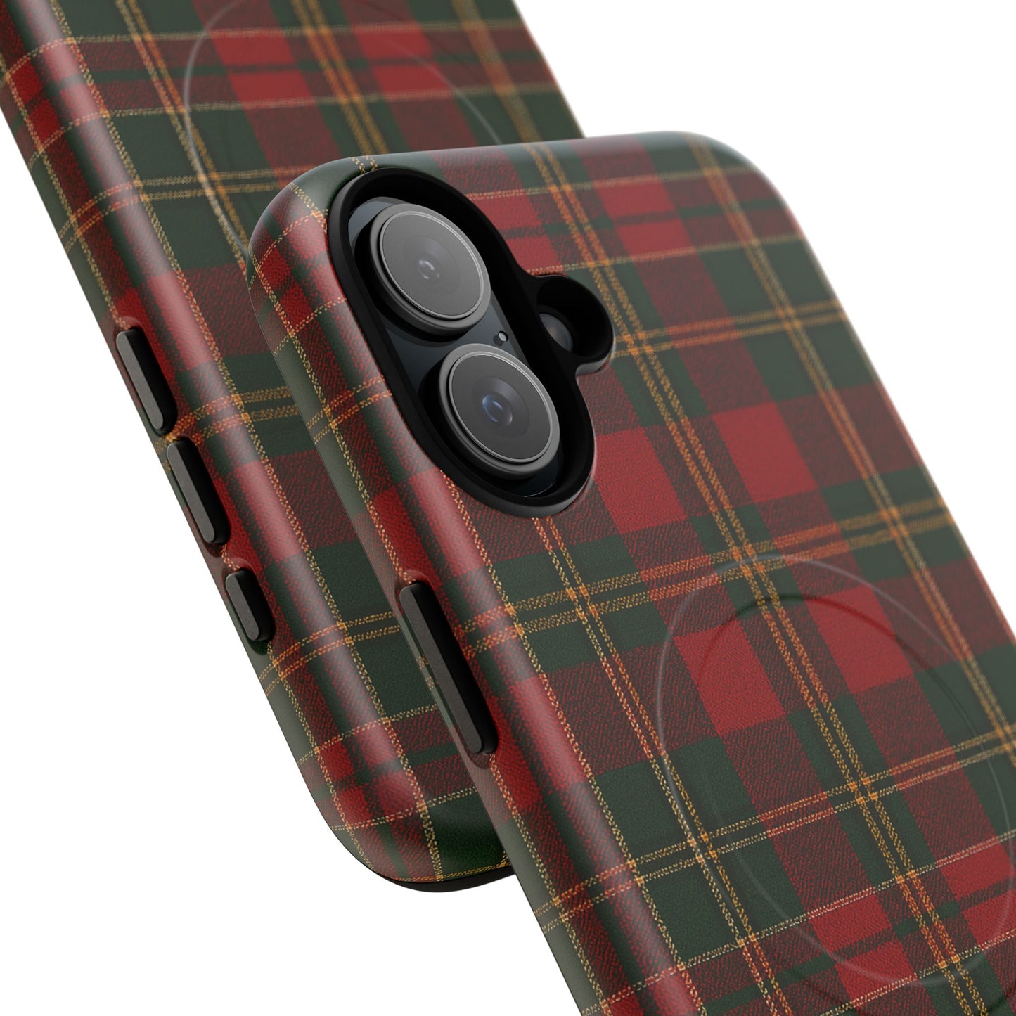 Plaid Holiday iPhone Case — Red & Green Tartan (MagSafe compatible)