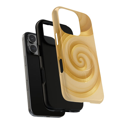 Luxury Series Swirl Gold iPhone Case compatible with MagSafe