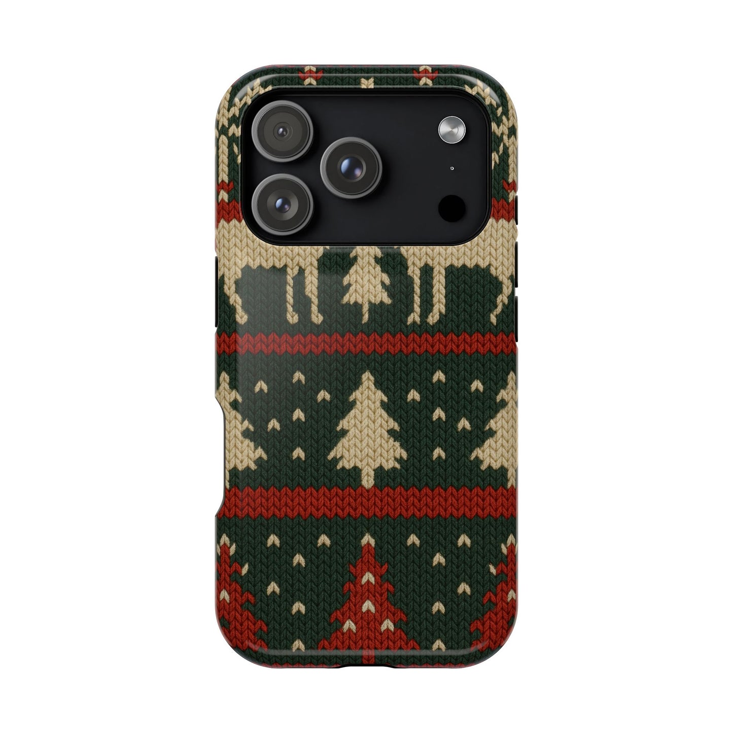 Holiday Reindeer Knit iPhone Case | compatible with MagSafe