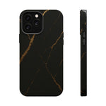 Black & Gold Marble iPhone Case with MagSafe - iPhone 13 Pro Max / Matte - Shamo's