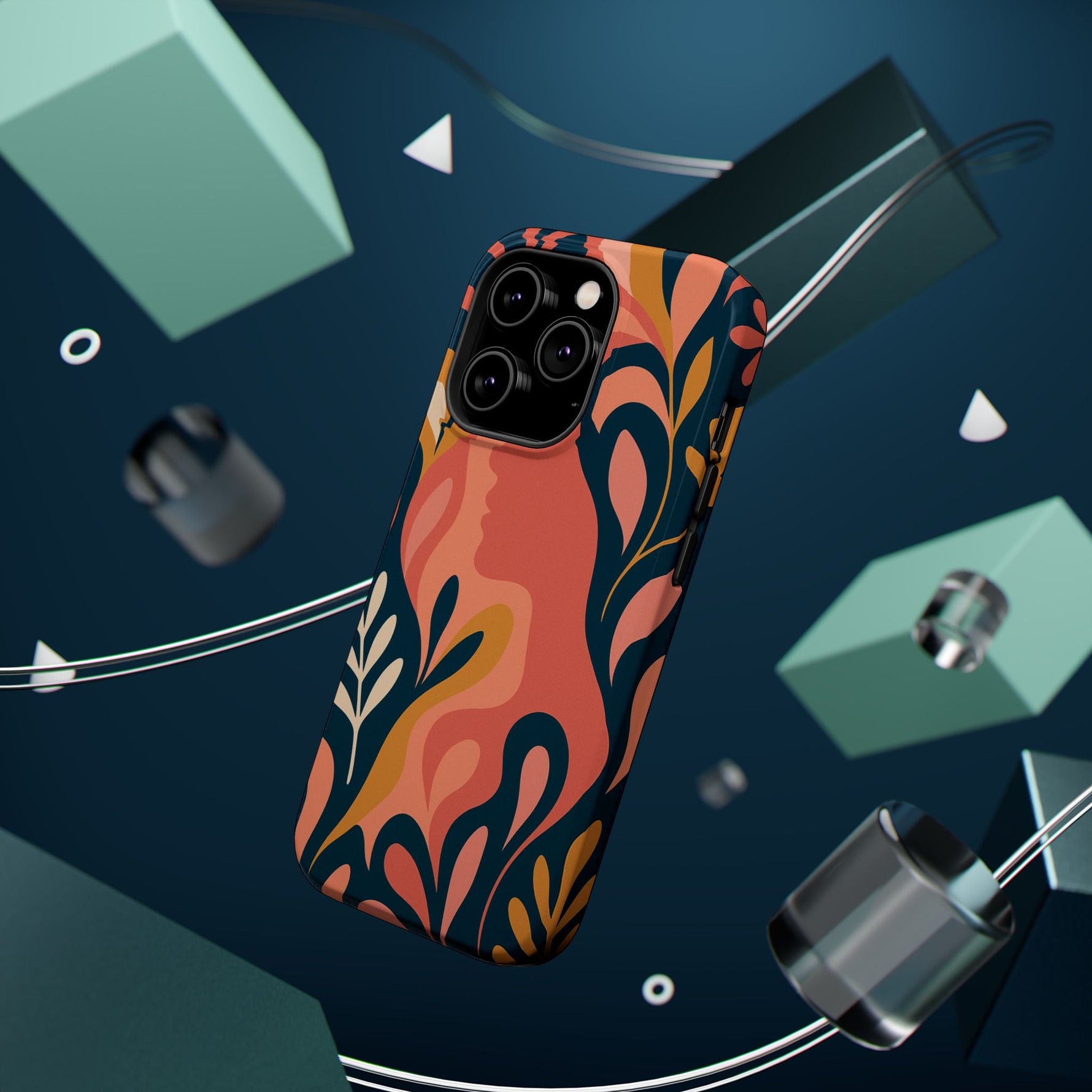 Floral Feminine Abstract MagSafe Impact-Resistant iPhone Case  Shamo's