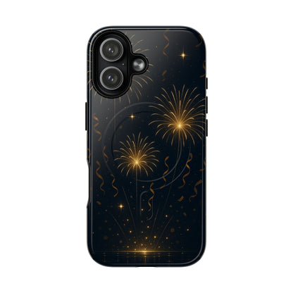 Gold Fireworks Celebration iPhone Case with MagSafe - Shamo's