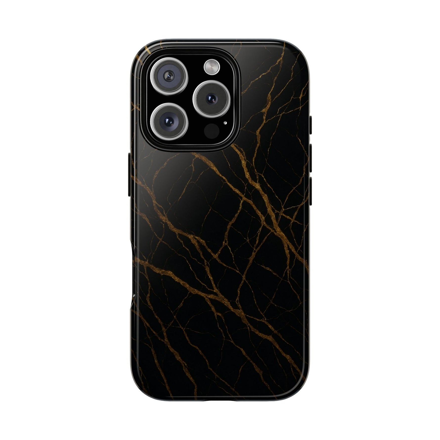 Black Marble Tough iPhone Case  Shamo's iPhone 16 Pro / Glossy