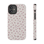 Rosebud Floral Tough iPhone Case | Pink Vintage Flower Protective Cover