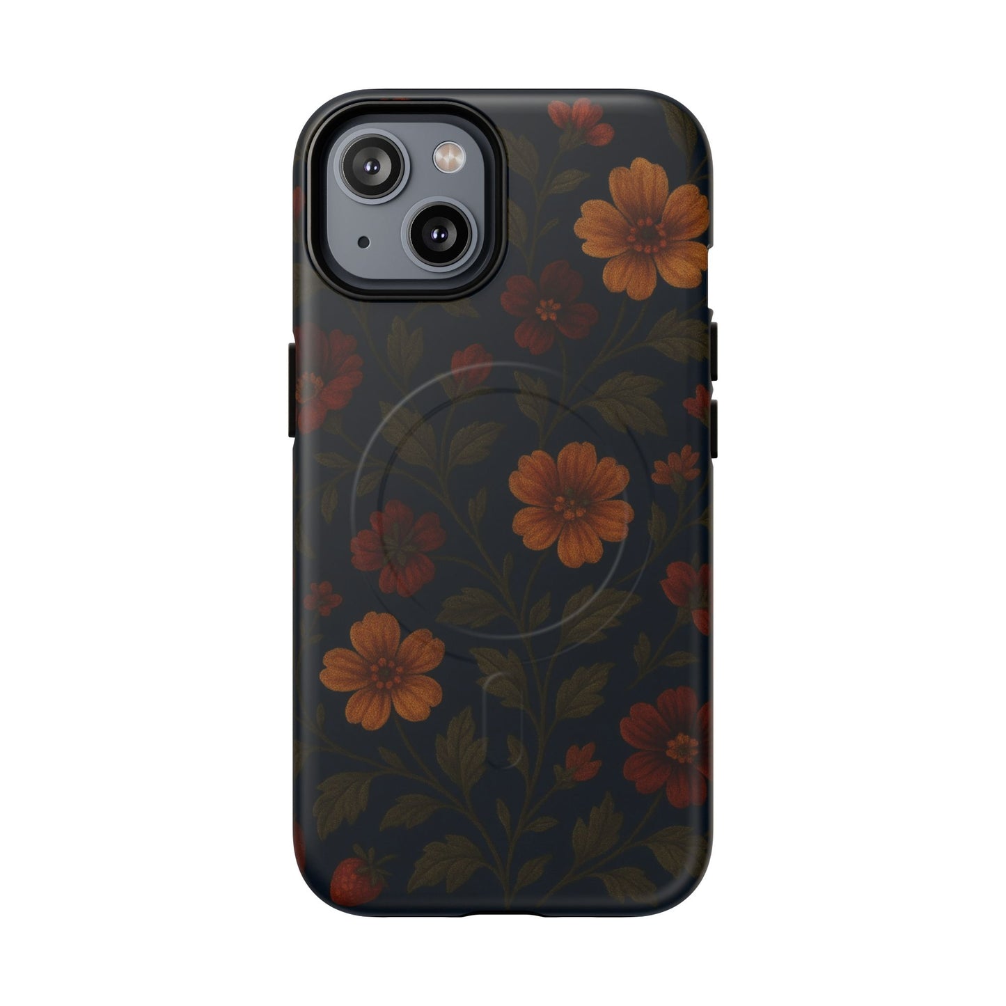Floral Night Velvet iPhone Case - Works with MagSafe