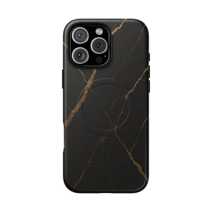 Black & Gold Marble iPhone Case with MagSafe - Shamo's