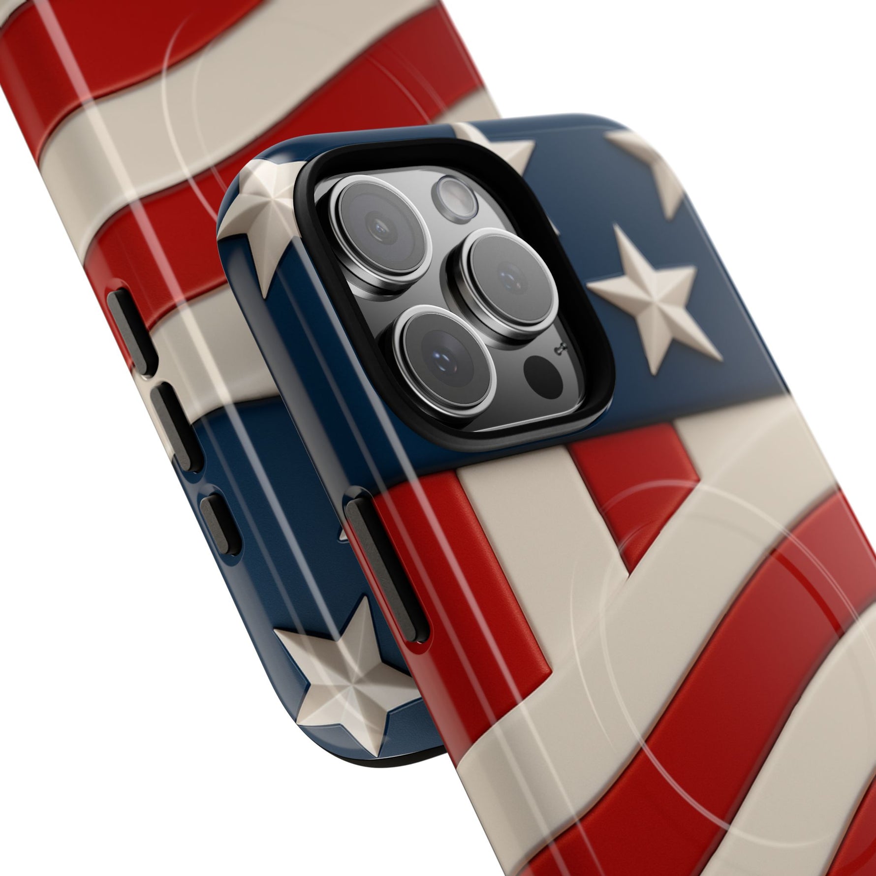 Patriotic iPhone Cases - MagSafe Tough American Flag Design - Shamo's