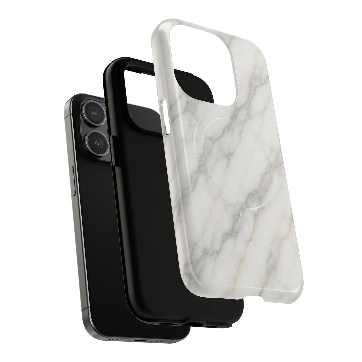 Classic White Marble iPhone Case with MagSafe - Shamo's