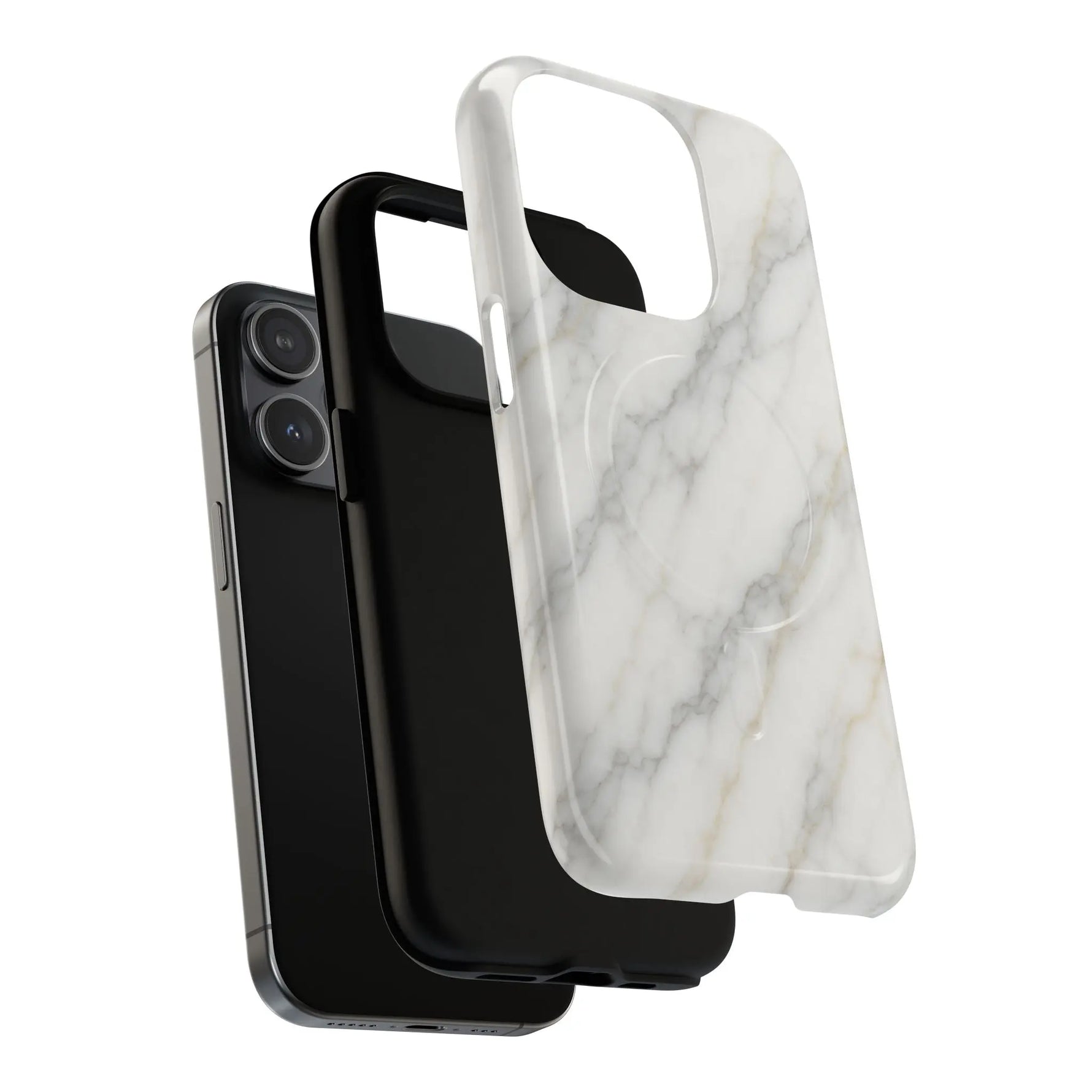 Classic White Marble iPhone Case with MagSafe - Shamo's