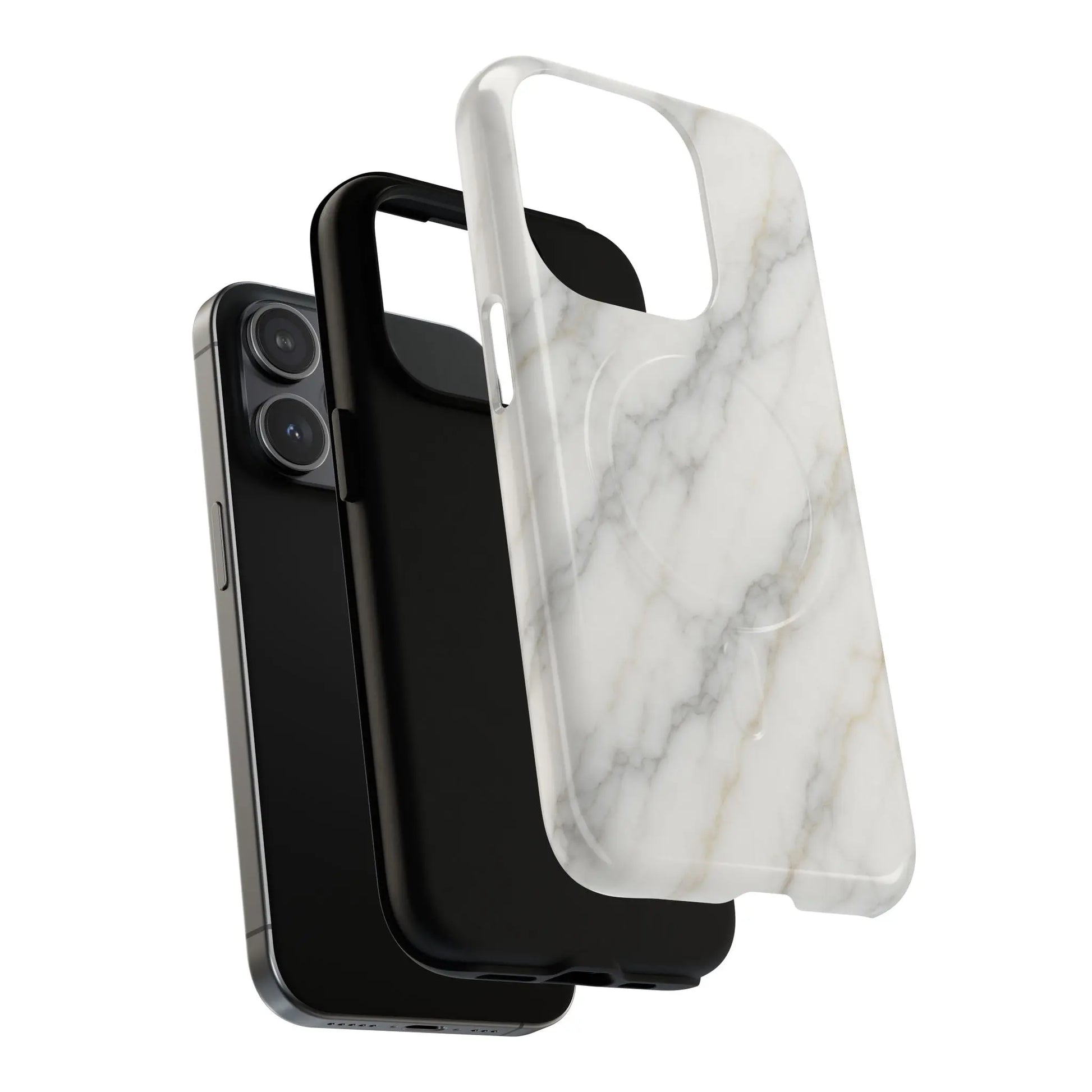 Classic White Marble iPhone Case with MagSafe - Shamo's