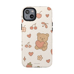 Teddy Berry Cozy Strawberry Pattern iPhone Case with MagSafe