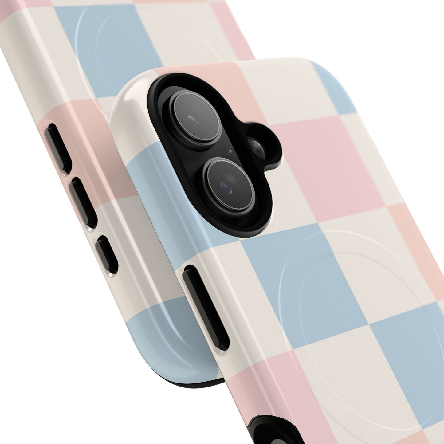 Pastel Checkerboard Pattern iPhone Cases - MagSafe