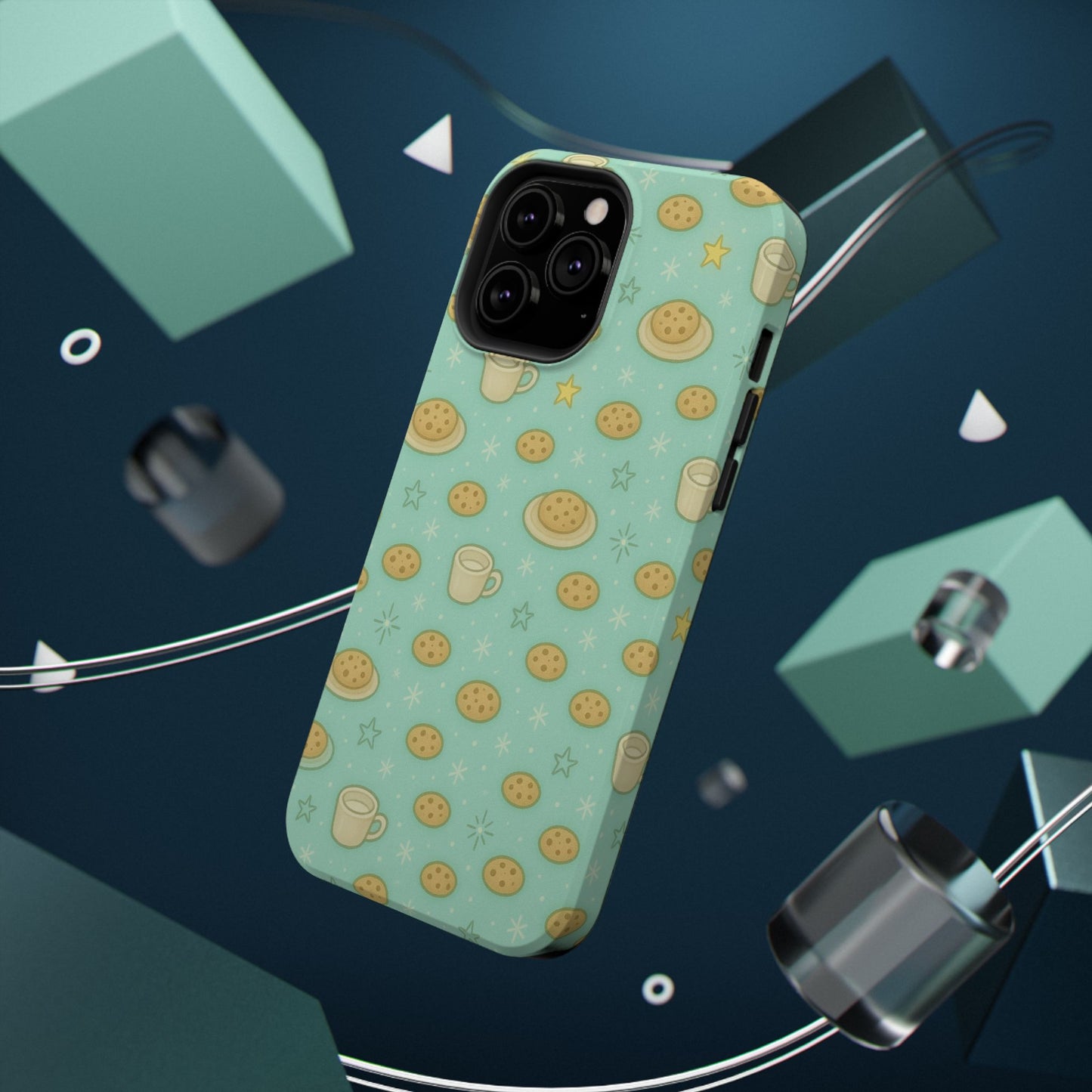 Cookie & Coffee Pattern Tough iPhone Case — Impact-Resistant