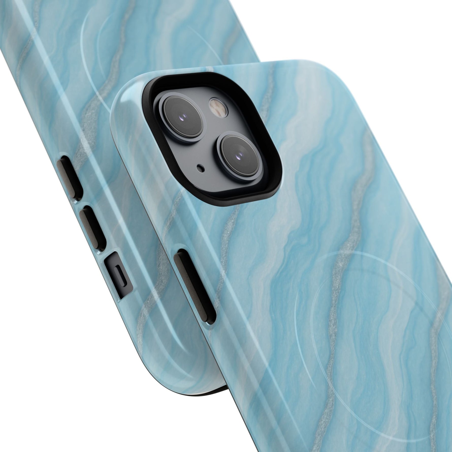 Sky Blue Marble iPhone Case with MagSafe  Shamo's