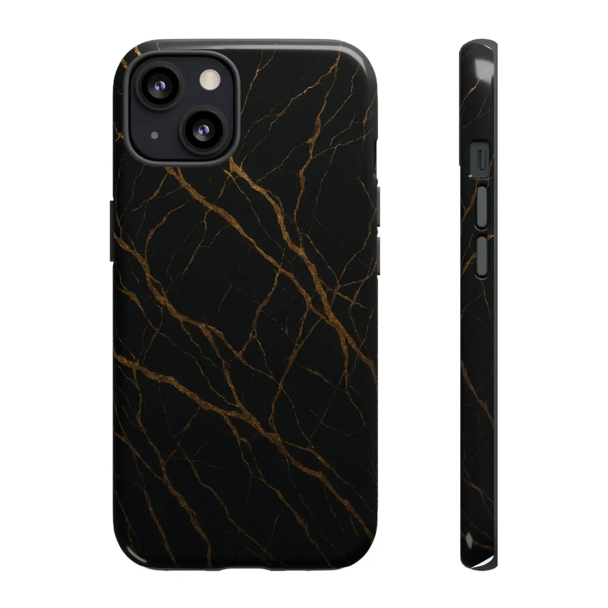 Black Marble Tough iPhone Case - Shamo's