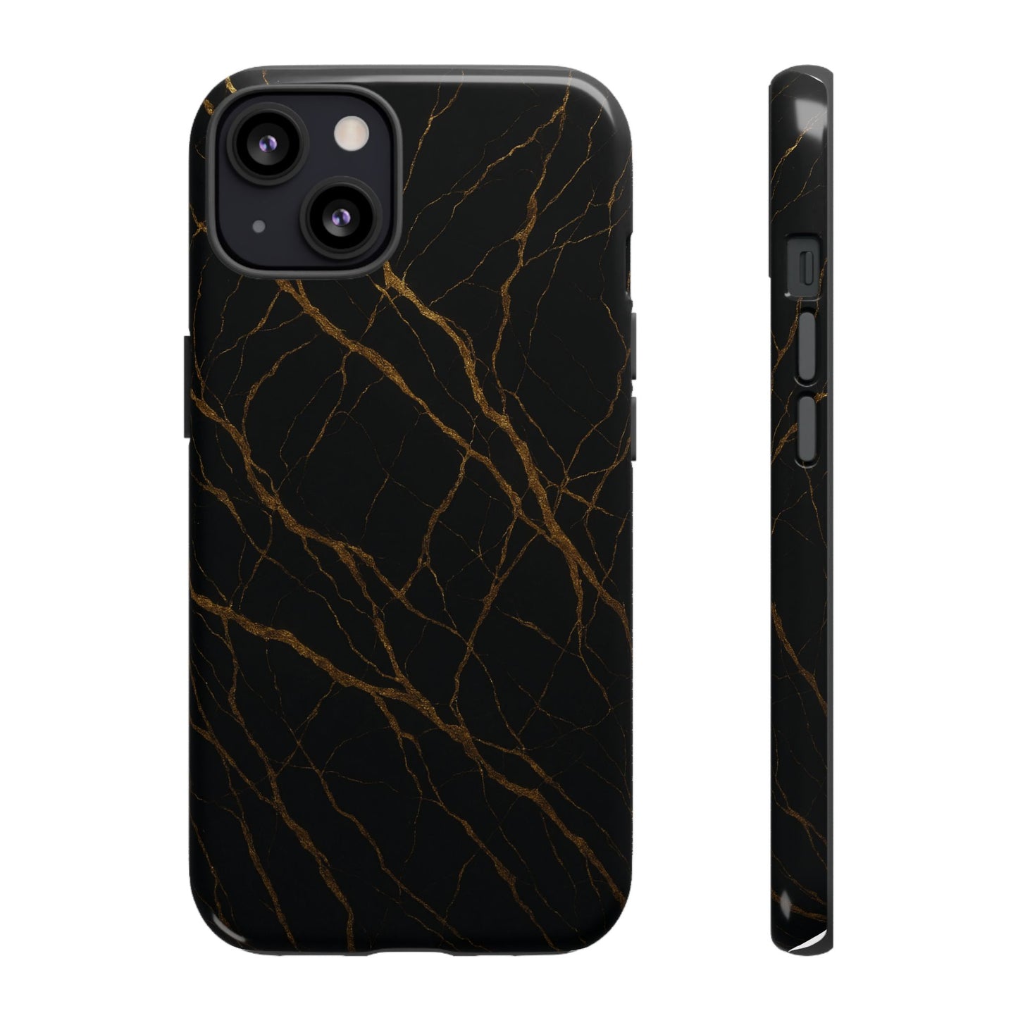 Black Marble Tough iPhone Case - Shamo's