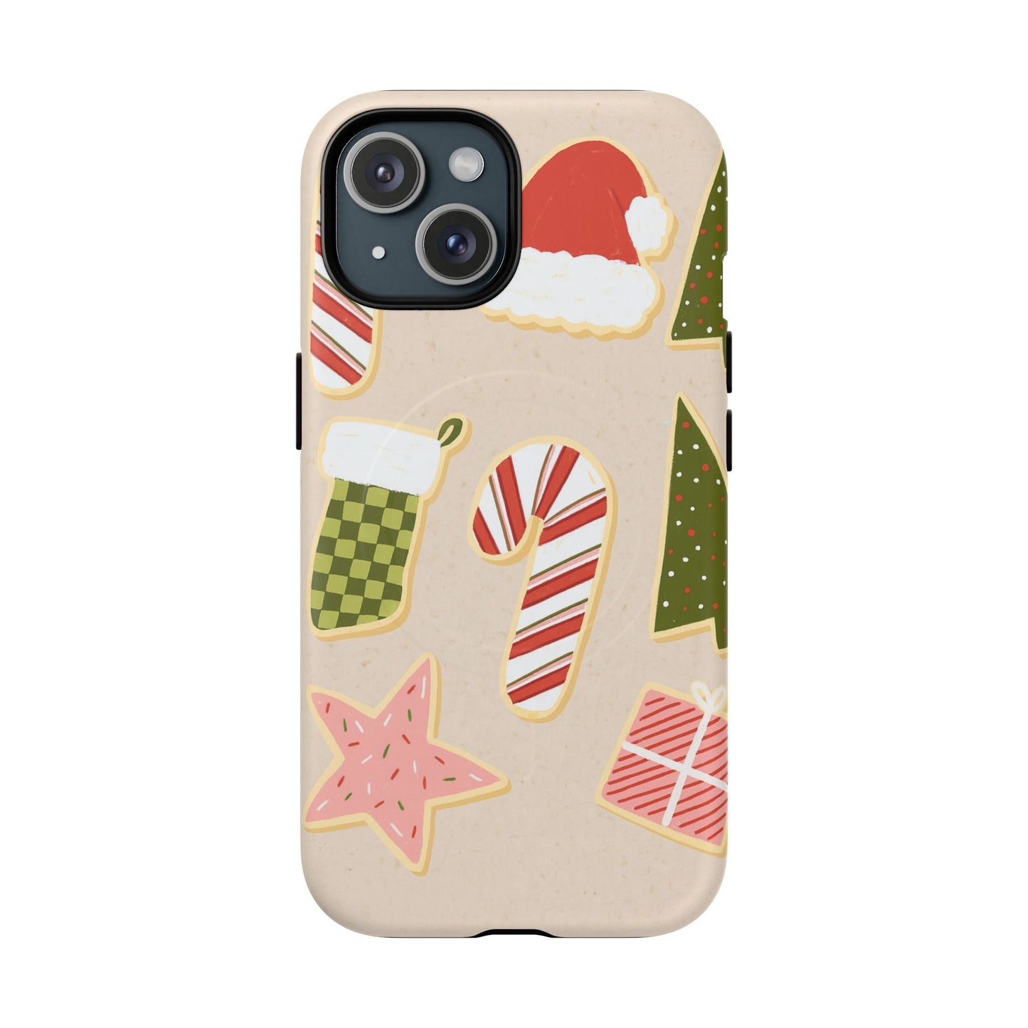 Festive Candy Cane Holiday iPhone Case | MagSafe  Shamo's iPhone 15 / Matte