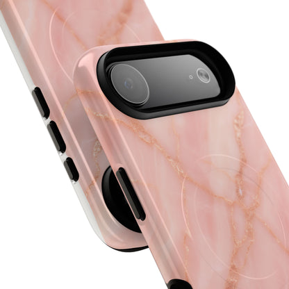 Blush Pink Marble iPhone Case with MagSafe