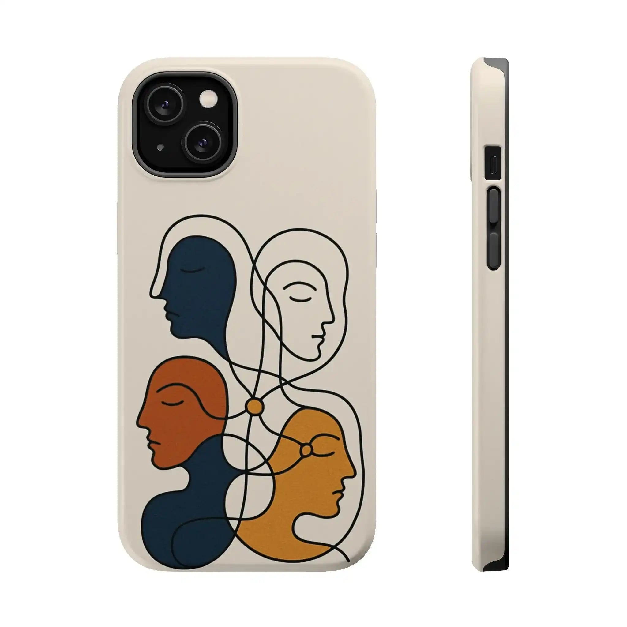 "Connected Lines" Minimalist iPhone Case — MagSafe, Magnetic Impact-Resistant  Shamo's iPhone 14 Plus / Glossy