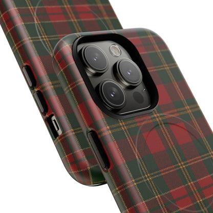 Plaid Holiday iPhone Case — Red & Green Tartan (MagSafe compatible)