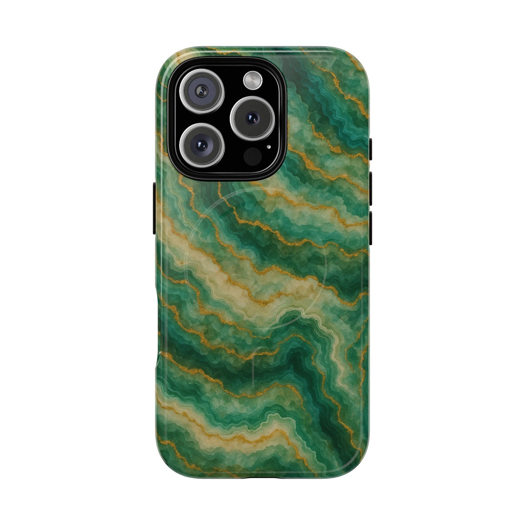 Green Marble iPhone Case with MagSafe - Shamo's