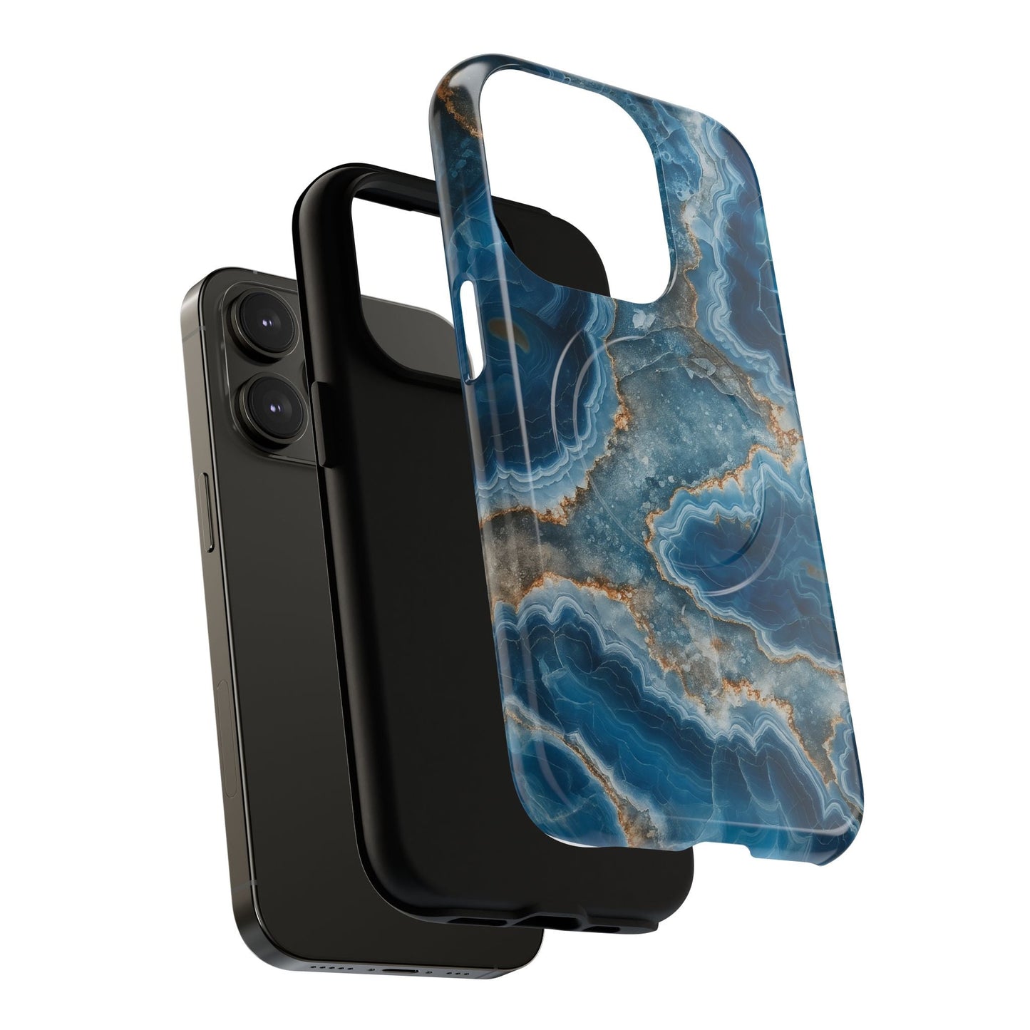 Blue Agate Marble iPhone Case —with MagSafe
