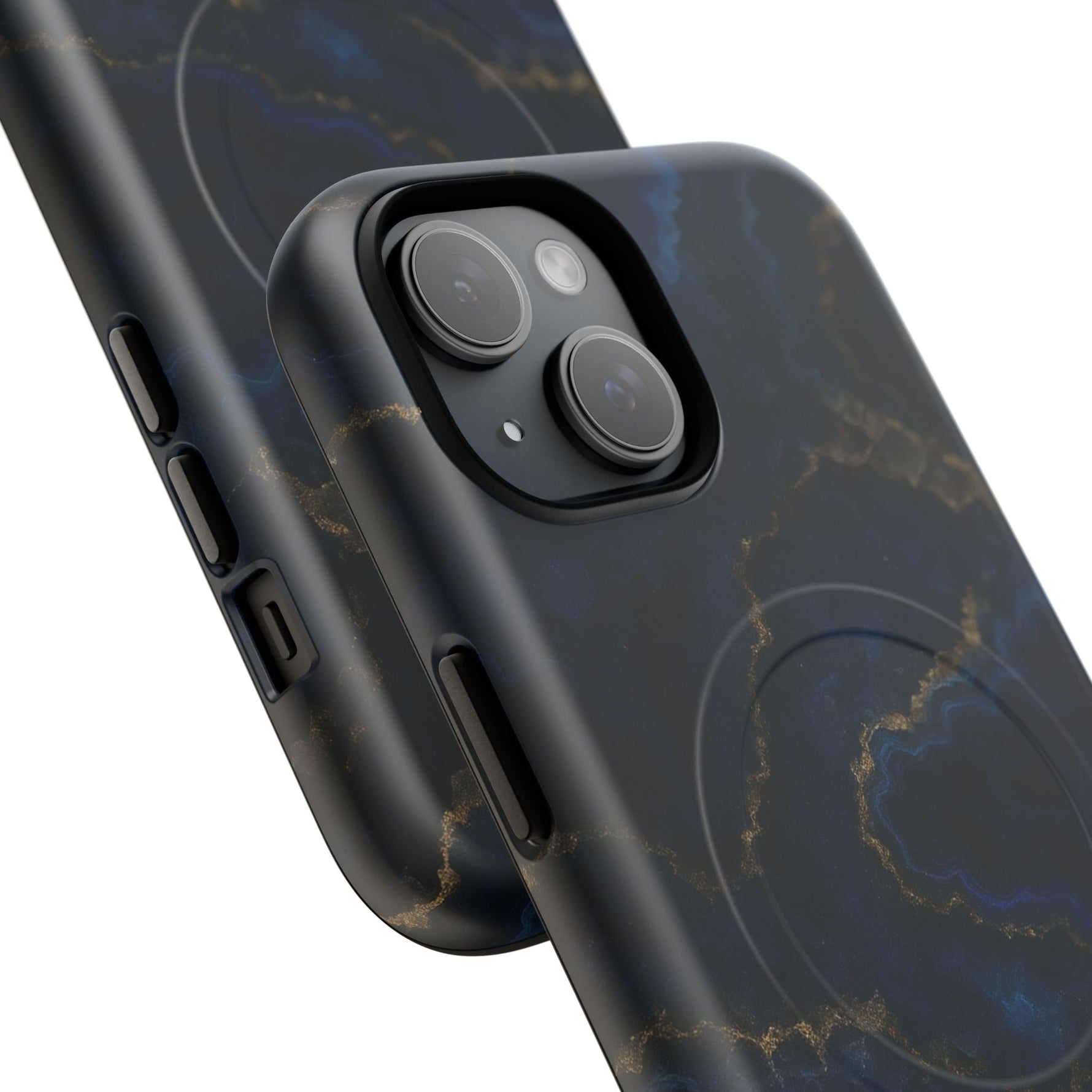Midnight Marble iPhone Case with MagSafe - iPhone 17 / Glossy - Shamo's