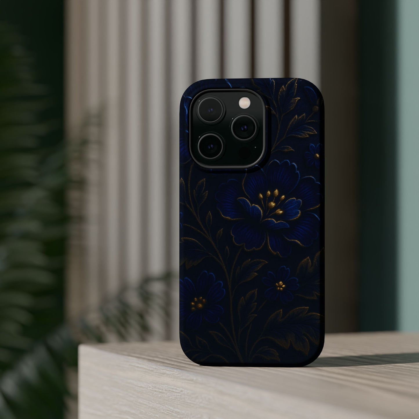 3D Velvet Night Flower iPhone Case | MagSafe