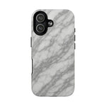 Silver Mist Marble iPhone Case with MagSafe - iPhone 17 / Glossy - Shamo's