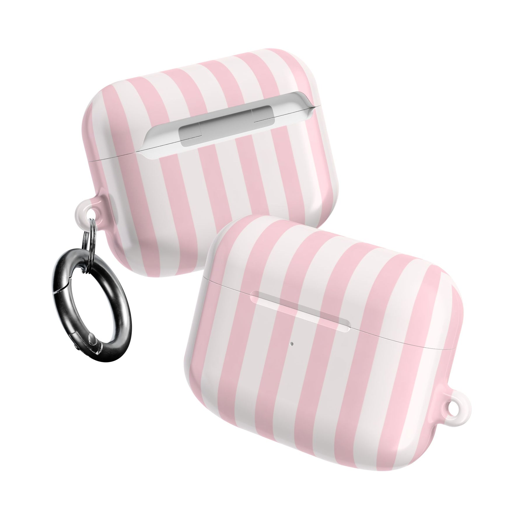 Pink Striped AirPod Case — Pastel Candy Stripe Protective Cover