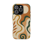 Abstract Earth-Tone Impact iPhone Case — MagSafe  Shamo's iPhone 16 Pro / Glossy