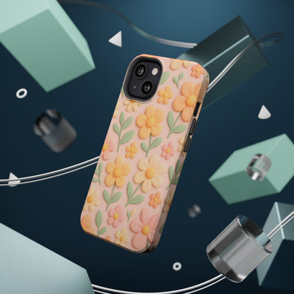 Vintage Floral 3D iPhone Case | MagSafe Compatible