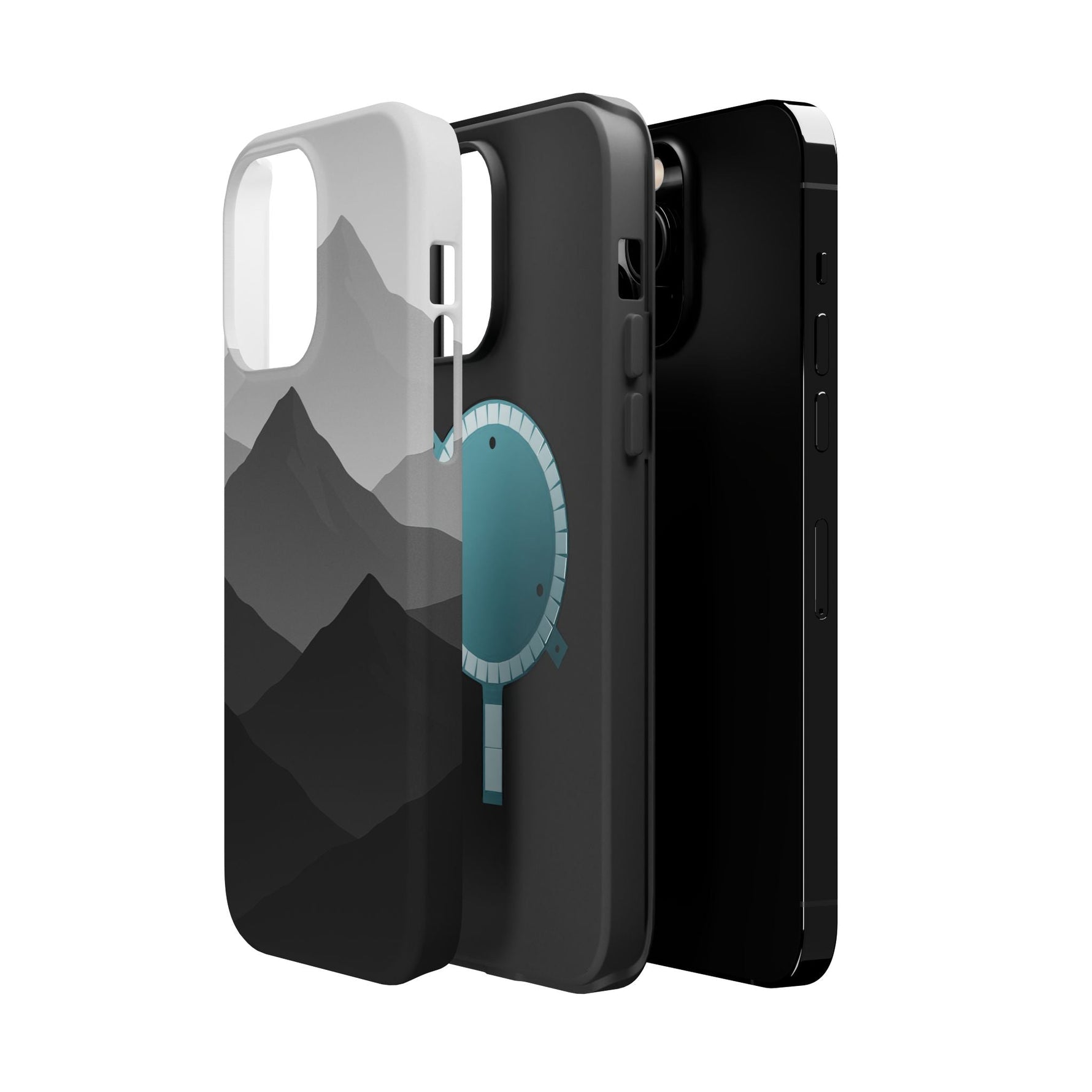 Monochrome Mountain Design iPhone Case | MagSafe  Shamo's