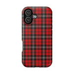 Funda para iPhone resistente a impactos con cuadros escoceses rojos | Compatibilidad con MagSafe