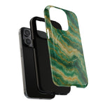 Green Marble iPhone Case with MagSafe - Shamo's