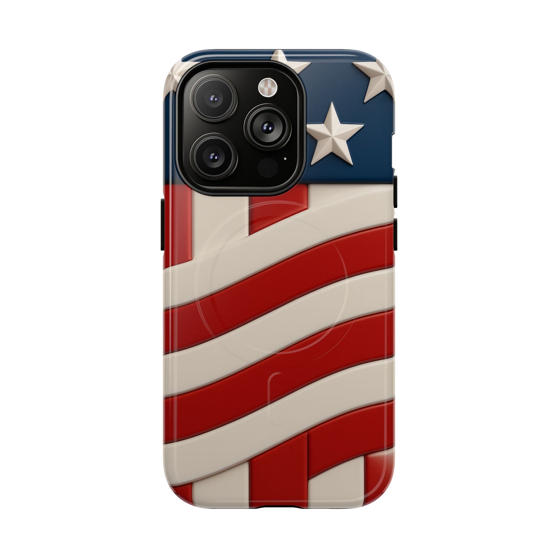 Patriotic iPhone Cases - MagSafe Tough American Flag Design - Shamo's