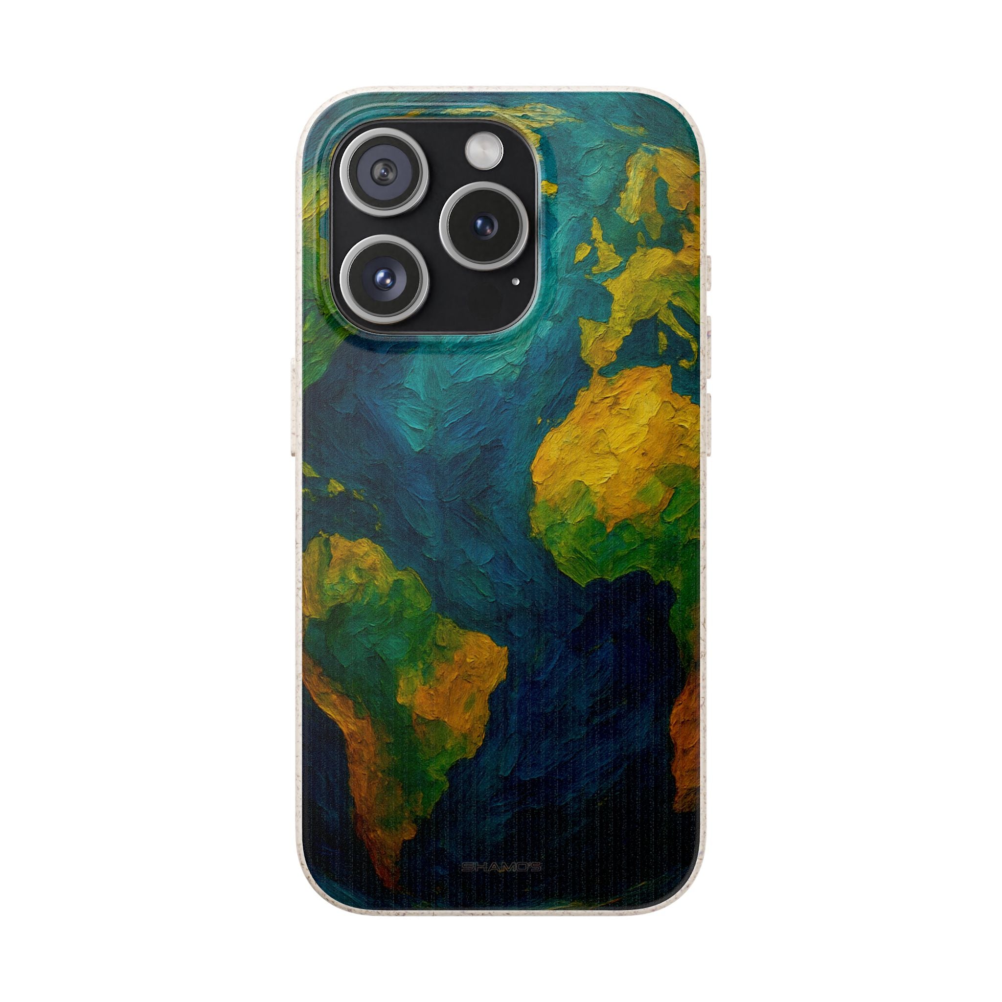 Biodegradable Phone Case — Earth Illustration Eco-Friendly Case - iPhone 15 Pro - Shamo's