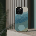 “Calm Over Chaos” Abstract Ocean Wave iPhone Case | MagSafe Compatible  Shamo's