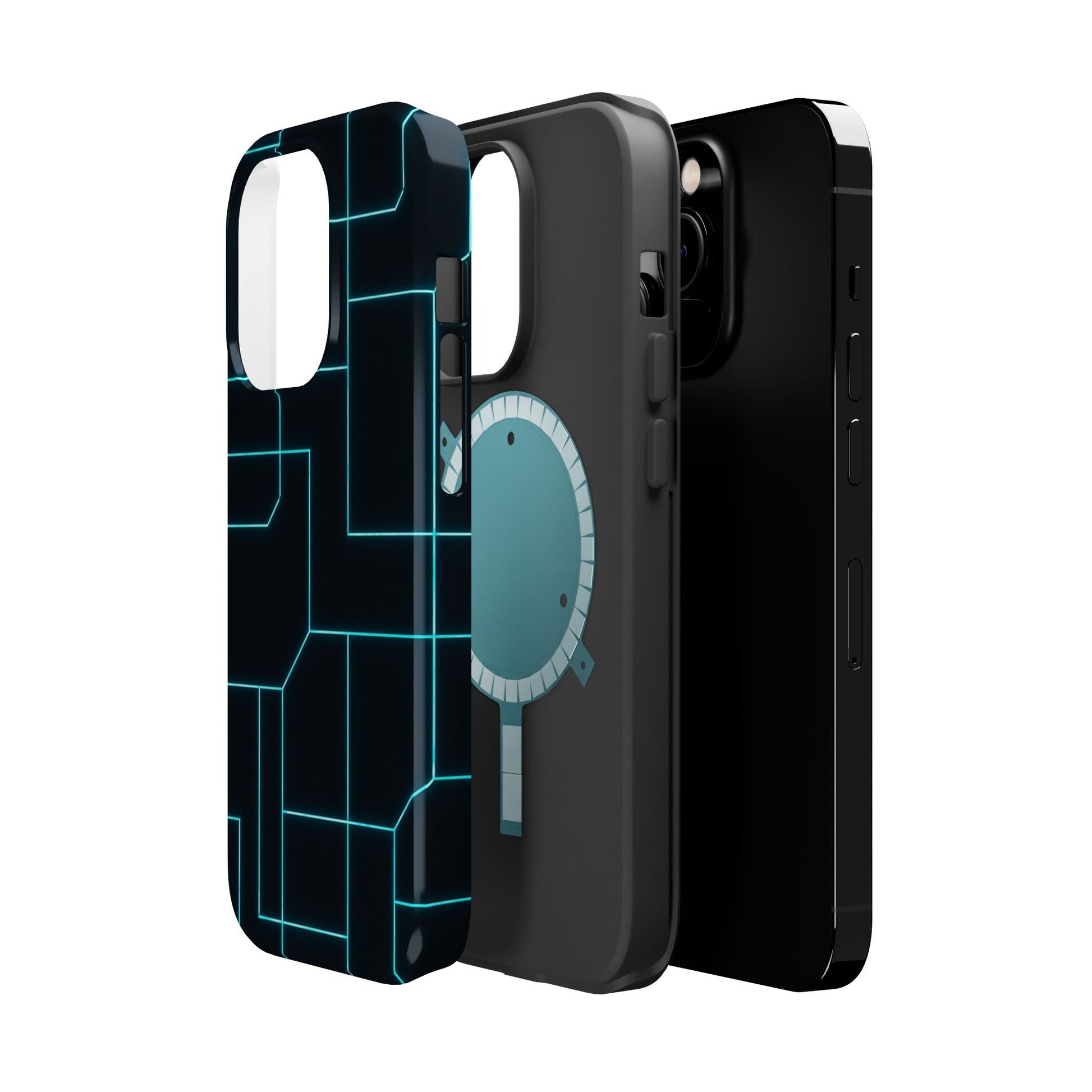 Neon Grid Magnetic Impact-Resistant iPhone Case | MagSafe compatible  Shamo's