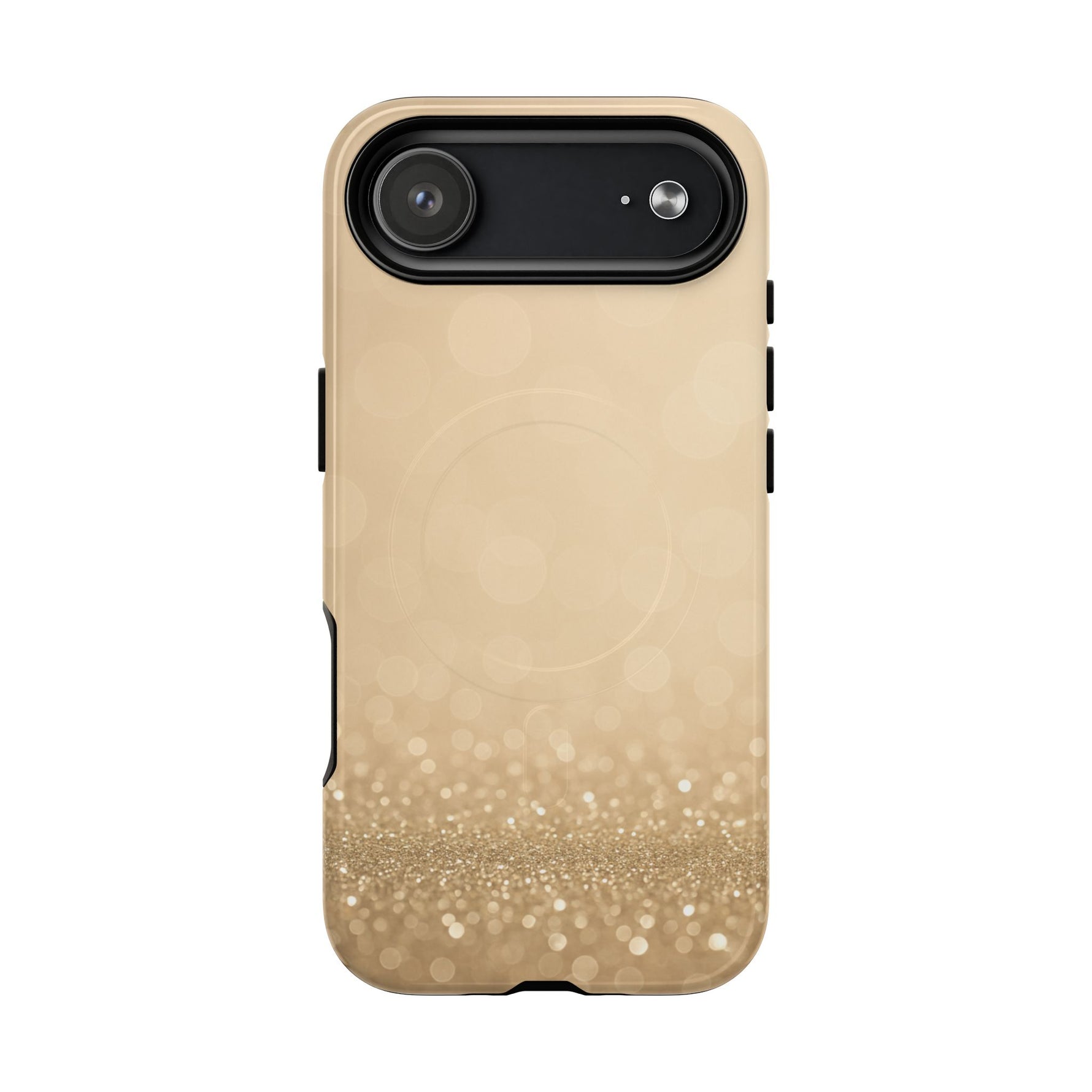 Gold Glitter Holiday iPhone Case — MagSafe-Compatible Design - Shamo's