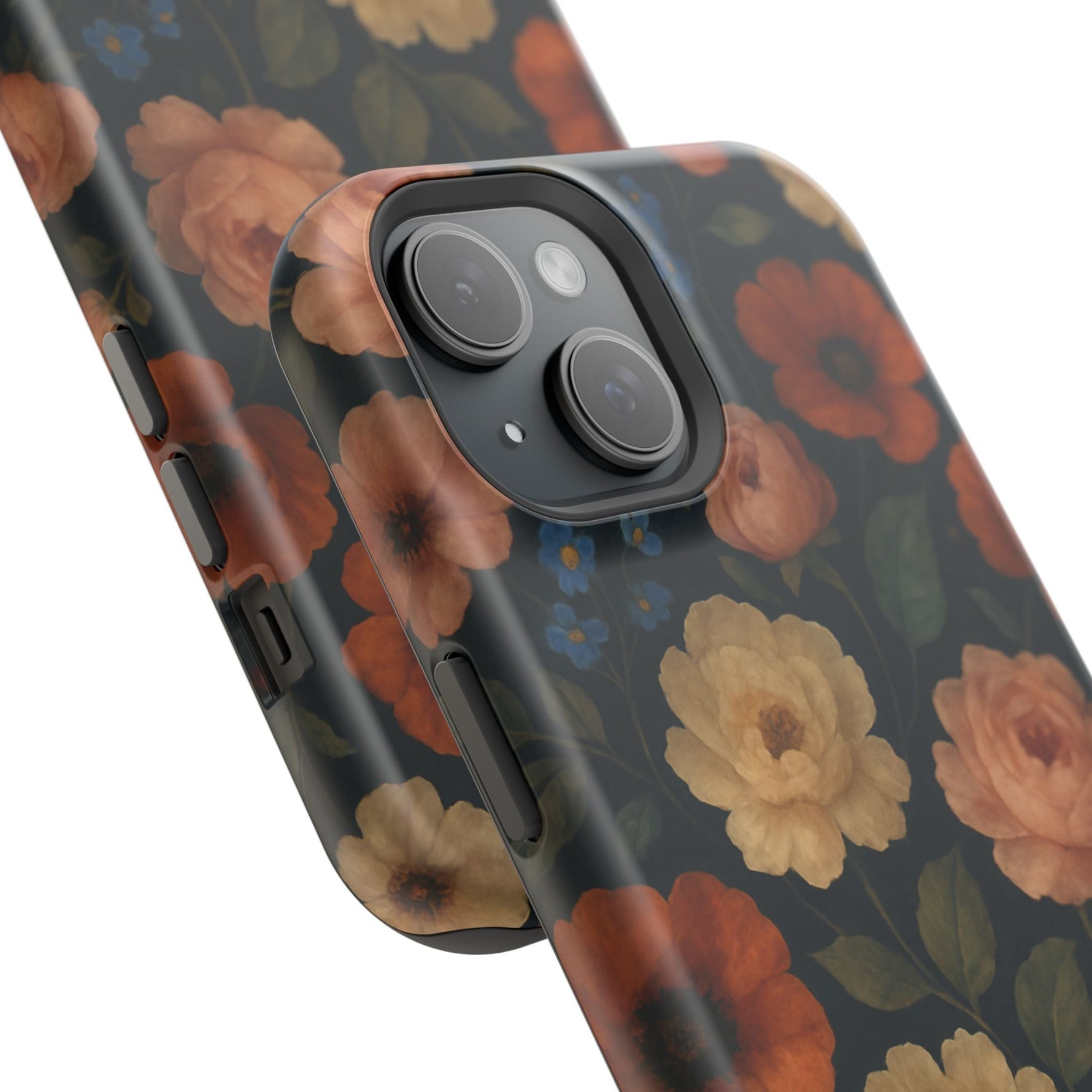 Floral Vintage Rose Magnetic Impact iPhone Case with MagSafe  Shamo's