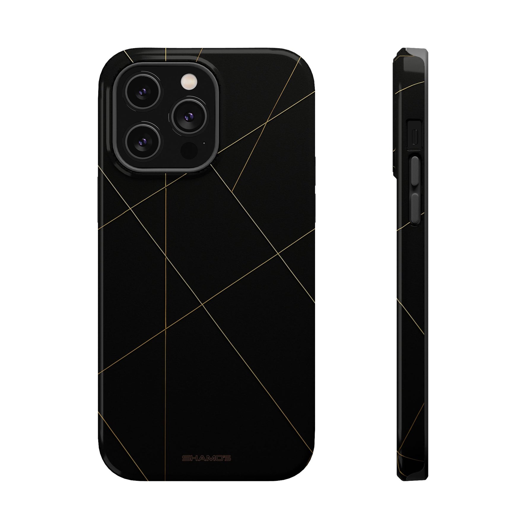 Funda para iPhone con diseño geométrico negro | MagSafe