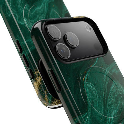 Emerald Marble with Gold Veins iPhone Case | with MagSafe  Shamo's
