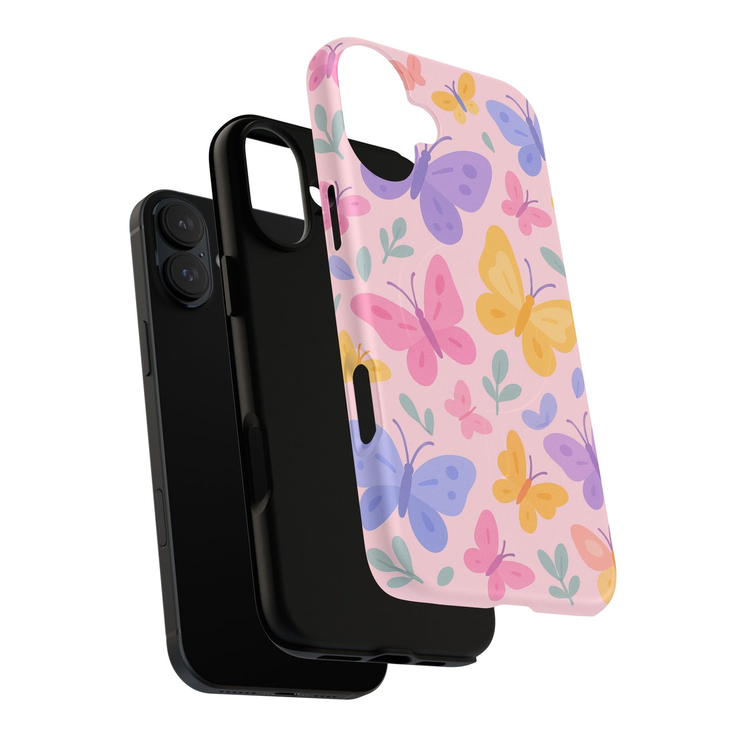 Butterfly Pattern Compatible with MagSafe Tough Magnetic Phone Case