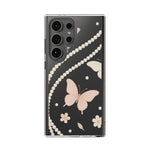 Butterfly Pearl Impact-Resistant Clear iPhone Case - Samsung Galaxy S24 Ultra / Without gift packaging - Shamo's