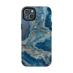 Blue Agate Marble iPhone Case —with MagSafe - Shamo's