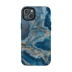 Blue Agate Marble iPhone Case —with MagSafe - Shamo's