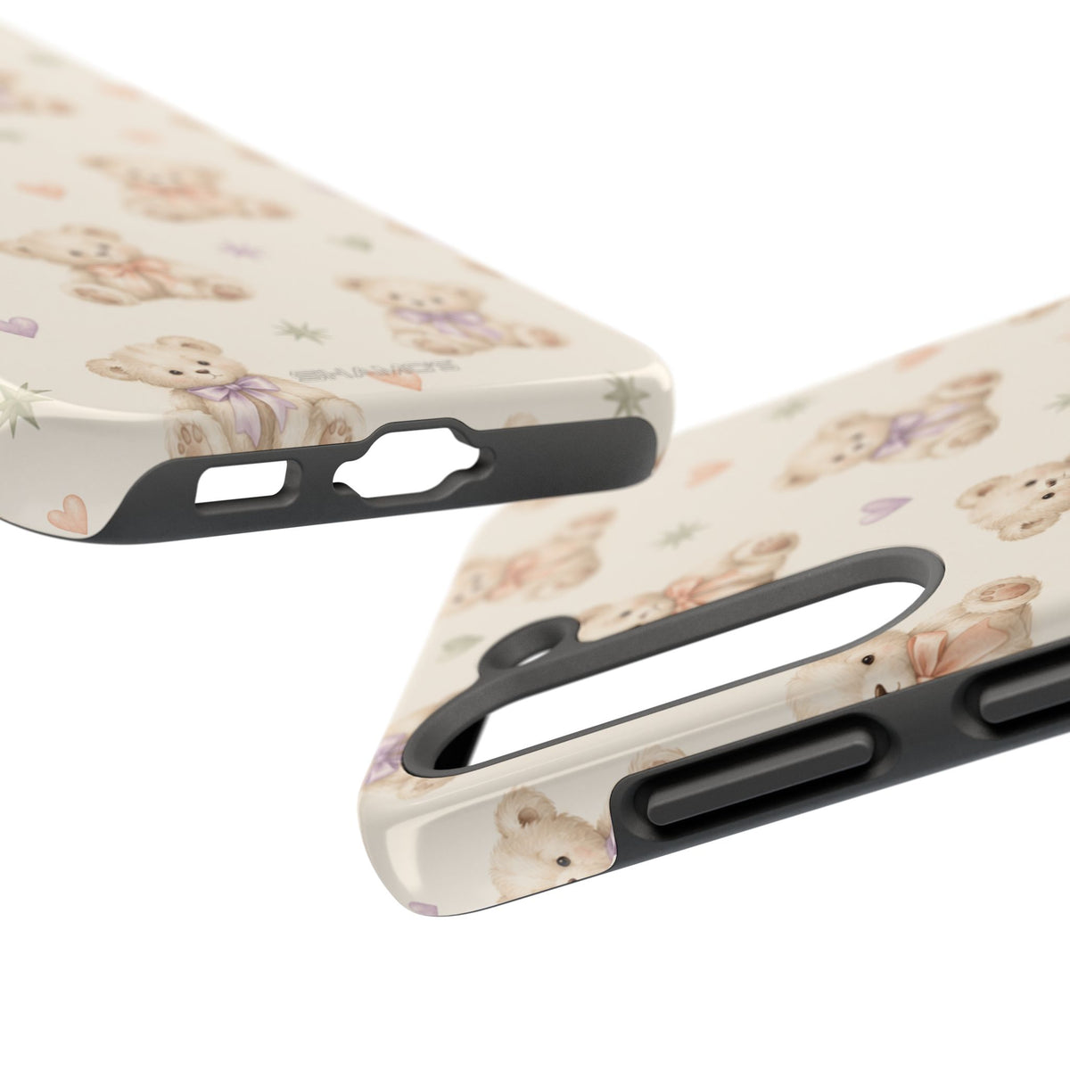 Cute Pastel Bear Impact Phone Case | Heart & Star Kawaii Pattern