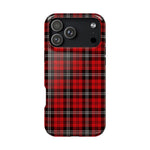 Red Tartan Plaid Impact-Resistant iPhone Case | MagSafe compatibility  Shamo's iPhone 17 Pro Max / Glossy